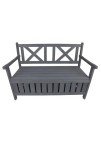 Wooden 2 Seater Garden Storage Bench
