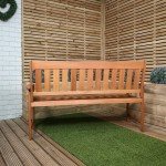 Cartmel Wooden 3-Seater Outdoor Garden Bench