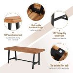 Acacia Wood Picnic Dining Chair Bench