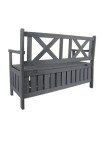 Wooden 2 Seater Garden Storage Bench