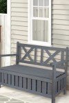 Wooden 2 Seater Garden Storage Bench