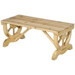 Rustic Wooden Wheel Bench for Garden Seating
