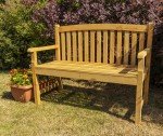 Woodside Outdoor Wooden Two-Seater Garden Bench
