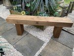 Treated 120cm Wooden Garden Sleeper Bench