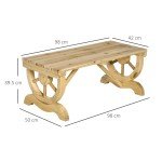 Rustic Wooden Wheel Bench for Garden Seating