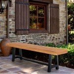 Acacia Wood Picnic Dining Chair Bench