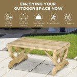 Rustic Wooden Wheel Bench for Garden Seating