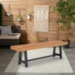 Acacia Wood Picnic Dining Chair Bench