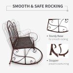 Bronze Metal Rocking Chair Swing Loveseat