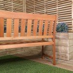 Cartmel Wooden 3-Seater Outdoor Garden Bench