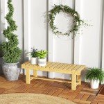 Outsunny 1.1M Patio Loveseat Garden Bench for Two
