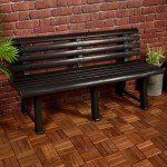 Classic 3-Seater Plastic Garden Bench for Outdoors