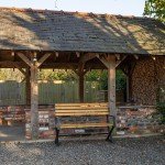 Kendal Metal and Wood 2-Person Patio Bench