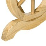 Rustic Wooden Wheel Bench for Garden Seating