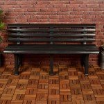 Classic 3-Seater Plastic Garden Bench for Outdoors