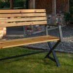 Kendal Metal and Wood 2-Person Patio Bench