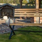 Kendal Metal and Wood 2-Person Patio Bench