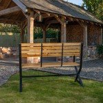 Kendal Metal and Wood 2-Person Patio Bench