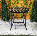 Compact Folding Glass Bistro Table for Outdoors