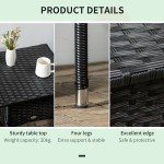 Outdoor Rattan Coffee Table for Patio or Garden