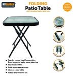 Weather-Resistant Folding Patio Side Table