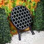 Compact Folding Glass Bistro Table for Outdoors