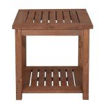 Wooden Square Coffee Table for Garden & Patio