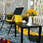 PHI VILLA Outdoor Metal Side Table for Patio