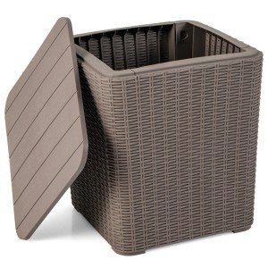43L Outdoor Resin Storage Side Table