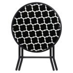 Compact Folding Glass Bistro Table for Outdoors