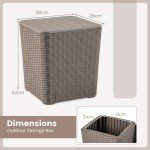 43L Outdoor Resin Storage Side Table