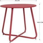 Round Outdoor Side Table for Garden or Patio