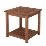 Wooden Square Coffee Table for Garden & Patio