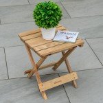 Woodside Folding Wooden Coffee Table for Garden