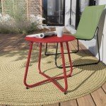 Round Outdoor Side Table for Garden or Patio