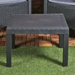 Rattan-Style Outdoor Coffee Side Table