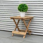 Woodside Folding Wooden Coffee Table for Garden
