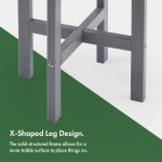 Grey Round Adirondack Outdoor Side Table