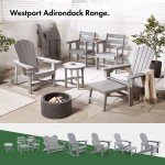 Grey Round Adirondack Outdoor Side Table
