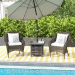 Outdoor PE Rattan Square Side Table – 55cm