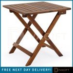 Folding Wooden Outdoor Garden Patio Coffee Table