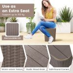 43L Outdoor Resin Storage Side Table