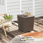 43L Outdoor Resin Storage Side Table
