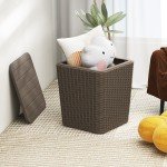 43L Outdoor Resin Storage Side Table