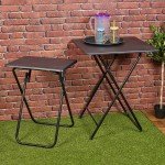 Folding Side Table for Patio and Indoor Use