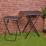 Folding Side Table for Patio and Indoor Use