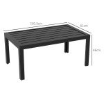 Black Steel Frame Outdoor Garden Side Table