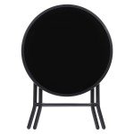 Compact Folding Glass Side Table for Outdoor Use