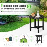 Black Round Adirondack Outdoor Side Table