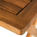 Folding Wooden Garden Table for Patio and Picnic